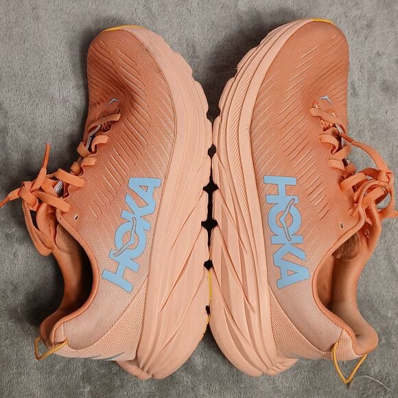 HOKA ONE ONE Rincon 3 Womens 6.5 B Running Shoes Coral Peach Lightweight Cushion - Picture 7 of 11